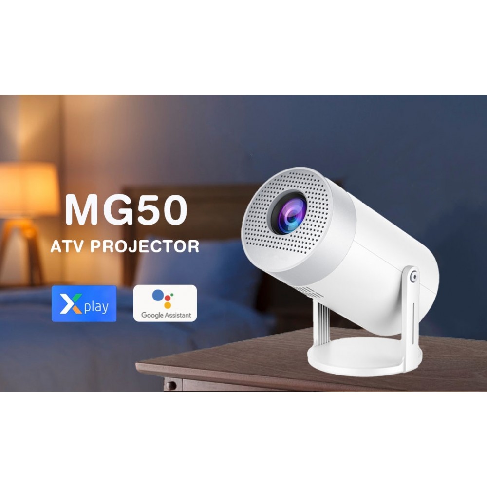 Smart Projecteur HD MG50 Multimédia LED Home Cinema avec Screen Mirroring (Android 12, Wi-Fi 6)