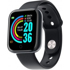 Smart Watch FitPro Y68 - Montre connectée avec écran tactile et programmes de sport / fitness - Noir