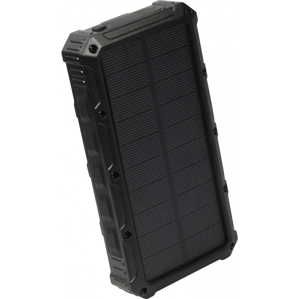 Solar Power Bank outdoor 36000mAh batterie externe avec Qi Wireless Charging - Noir