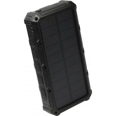 Solar Power Bank outdoor 36000mAh batterie externe avec Qi Wireless Charging - Noir