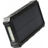 Solar Power Bank outdoor 36000mAh batterie externe avec Qi Wireless Charging - Noir