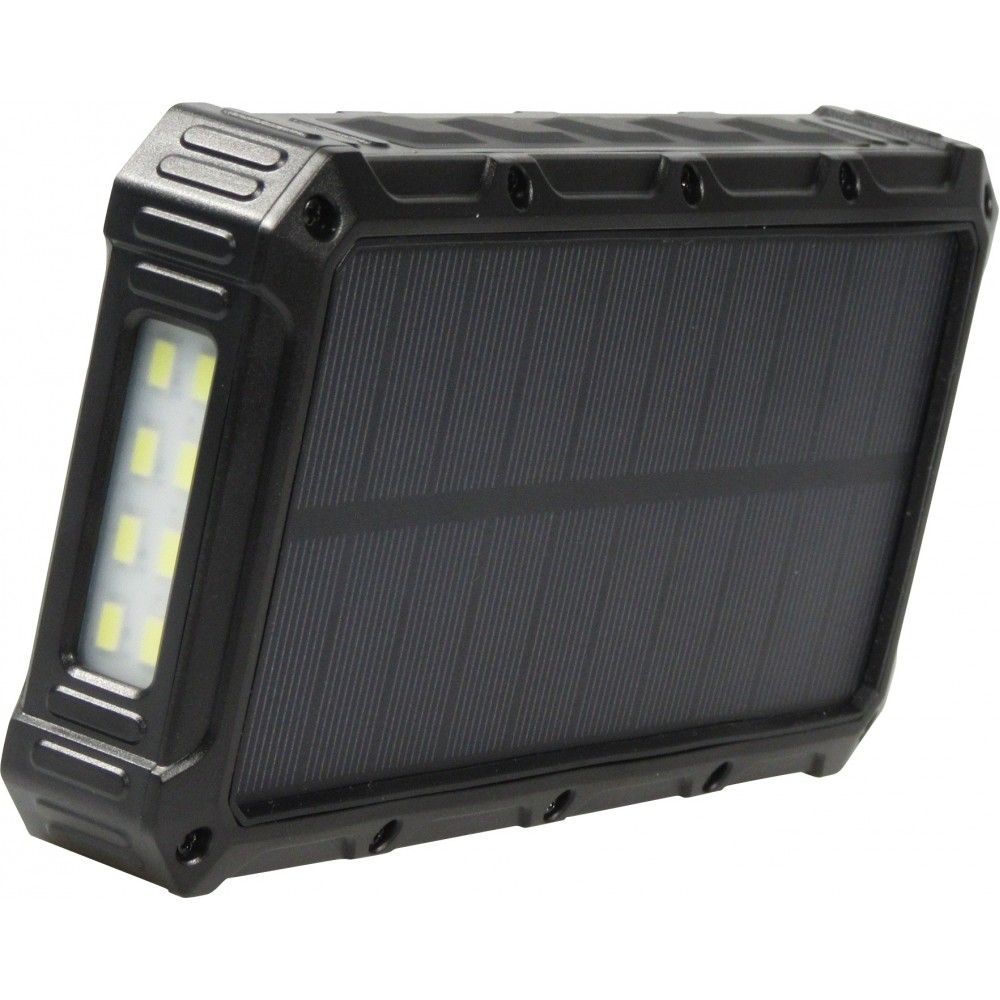 Solar Power Bank outdoor 36000mAh batterie externe avec Qi Wireless Charging - Noir