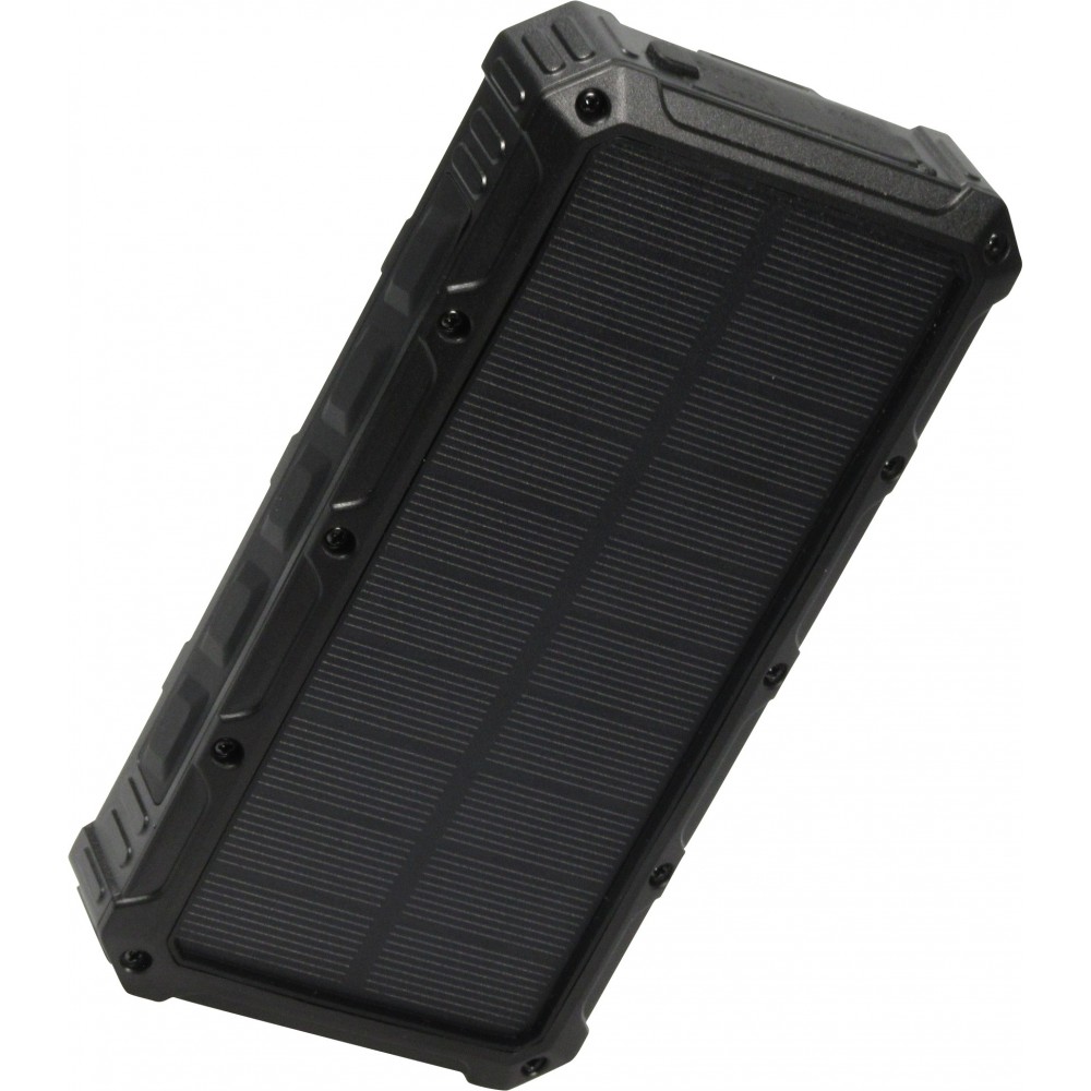 Solar Power Bank outdoor 36000mAh batterie externe avec Qi Wireless Charging - Noir