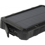 Solar Power Bank outdoor 36000mAh batterie externe avec Qi Wireless Charging - Noir