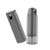 Spray nettoyeur 2 en 1 pour écrans de smartphone avec microfibre intégrée - Gris