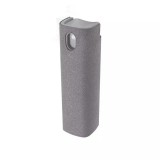 Spray nettoyeur 2 en 1 pour écrans de smartphone avec microfibre intégrée - Gris