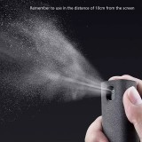 Spray nettoyeur 2 en 1 pour écrans de smartphone avec microfibre intégrée - Gris
