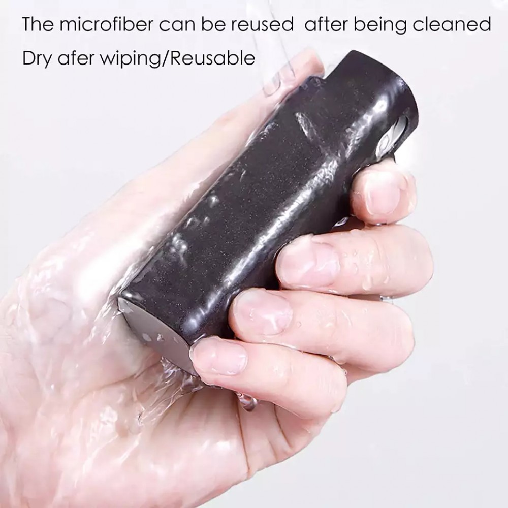 Spray nettoyeur 2 en 1 pour écrans de smartphone avec microfibre intégrée - Gris