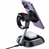 Station de Charge Inductive 3 en 1 Acefast E16 15W pour iPhone / Airpods / Apple Watch - Noir