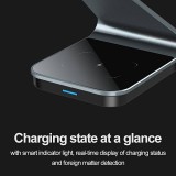 Station de charge 3en1 magnétique MagSafe 15W en aluminium charge sans fil rapide (iPhone, AppleWatch, AirPods) - Dark grey
