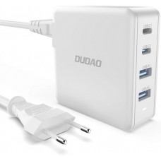GaN 100W Dudao Ladestation mit 2x USB-C und 2x USB-A - Weiss
