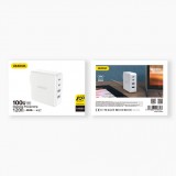 GaN 100W Dudao Ladestation mit 2x USB-C und 2x USB-A - Weiss