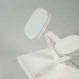Station de charge magn&eacute;tique 5 en 1 Chargement sans fil 15W avec MagSafe - Contr&ocirc;le tactile - Veilleuse LED - Blanc