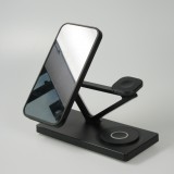 Station de charge magn&eacute;tique 5 en 1 Chargement sans fil 15W avec MagSafe - Contr&ocirc;le tactile - Veilleuse LED - Noir