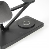 Station de charge magn&eacute;tique 5 en 1 Chargement sans fil 15W avec MagSafe - Contr&ocirc;le tactile - Veilleuse LED - Noir