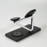 Station de charge magn&eacute;tique 5 en 1 Chargement sans fil 15W avec MagSafe - Contr&ocirc;le tactile - Veilleuse LED - Noir