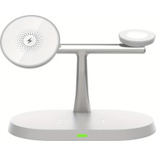 MagSafe 3-in-1 Ovaler Ladeadapter für iPhone und Apple Watch - Weiss