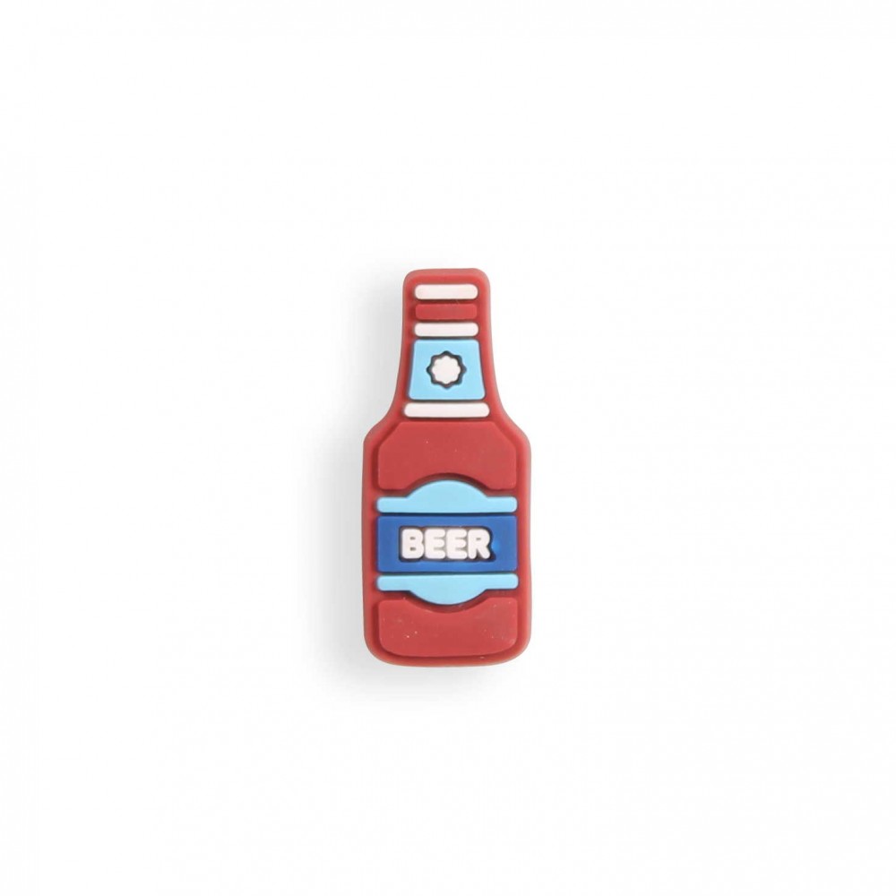 Charm bijou 3D pour coque avec trous style Crocs - Beer Bottle