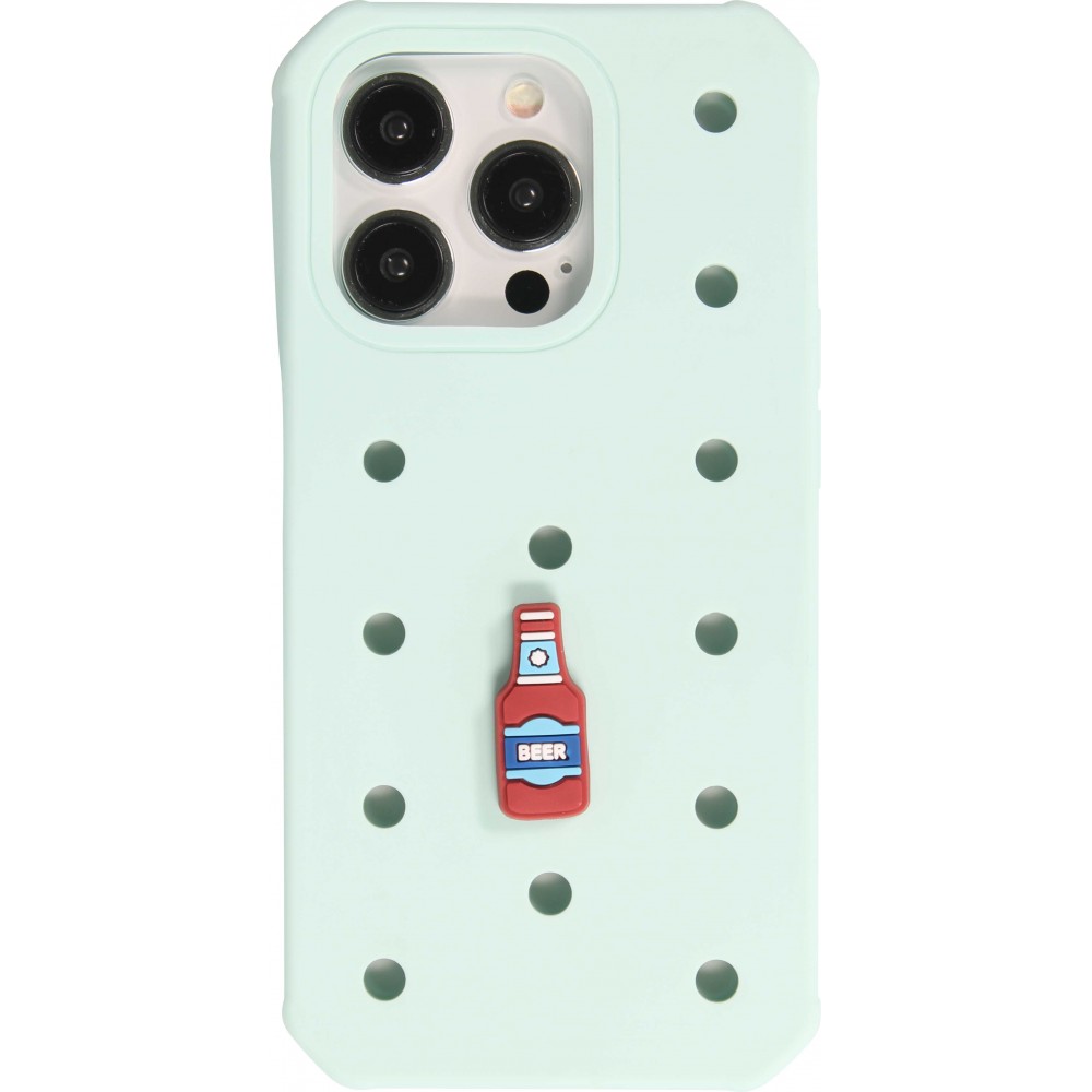 Charm bijou 3D pour coque avec trous style Crocs - Beer Bottle
