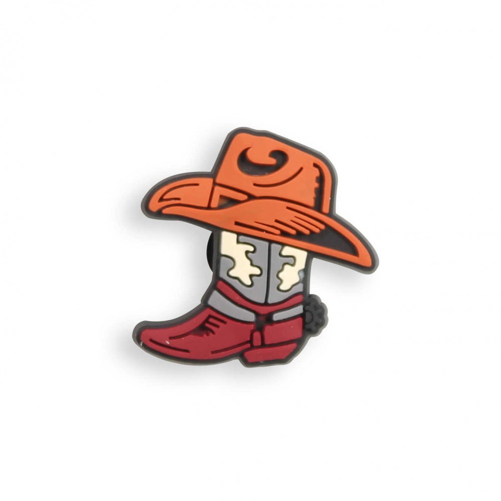 Charm bijou 3D pour coque avec trous style Crocs - Cowboy Hat & Boots