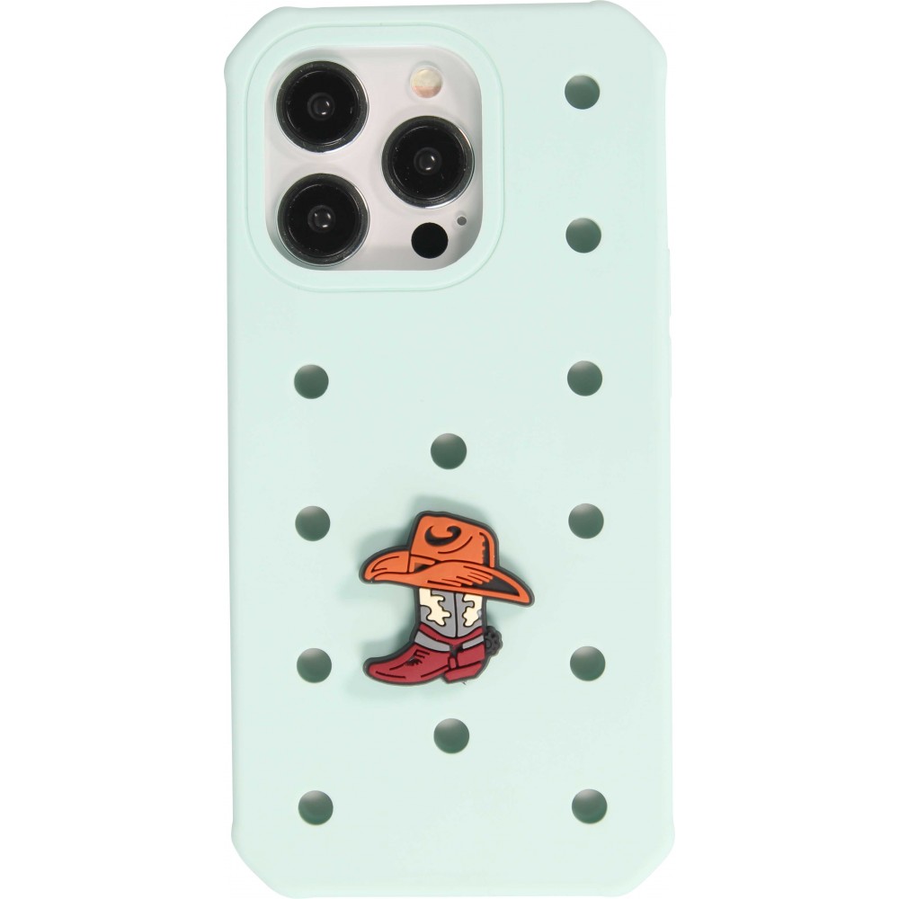 Charm bijou 3D pour coque avec trous style Crocs - Cowboy Hat & Boots