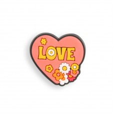 Charm bijou 3D pour coque avec trous style Crocs - Heart Love Flowers