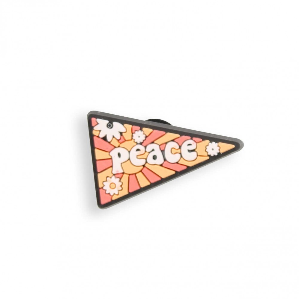 Charm bijou 3D pour coque avec trous style Crocs - Peace Triangle