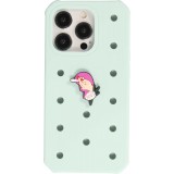 Charm bijou 3D pour coque avec trous style Crocs - Pink Buds