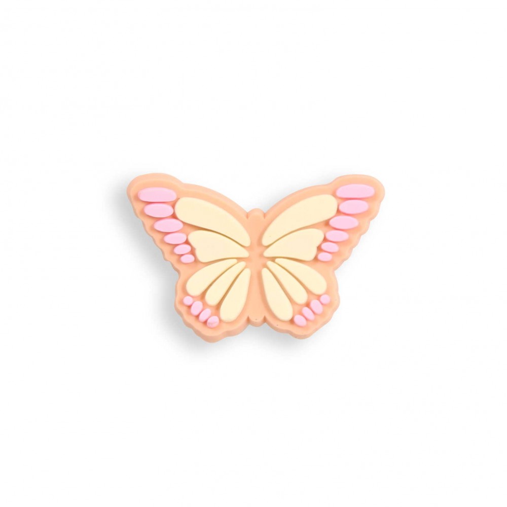 Charm bijou 3D pour coque avec trous style Crocs - Pink Butterfly