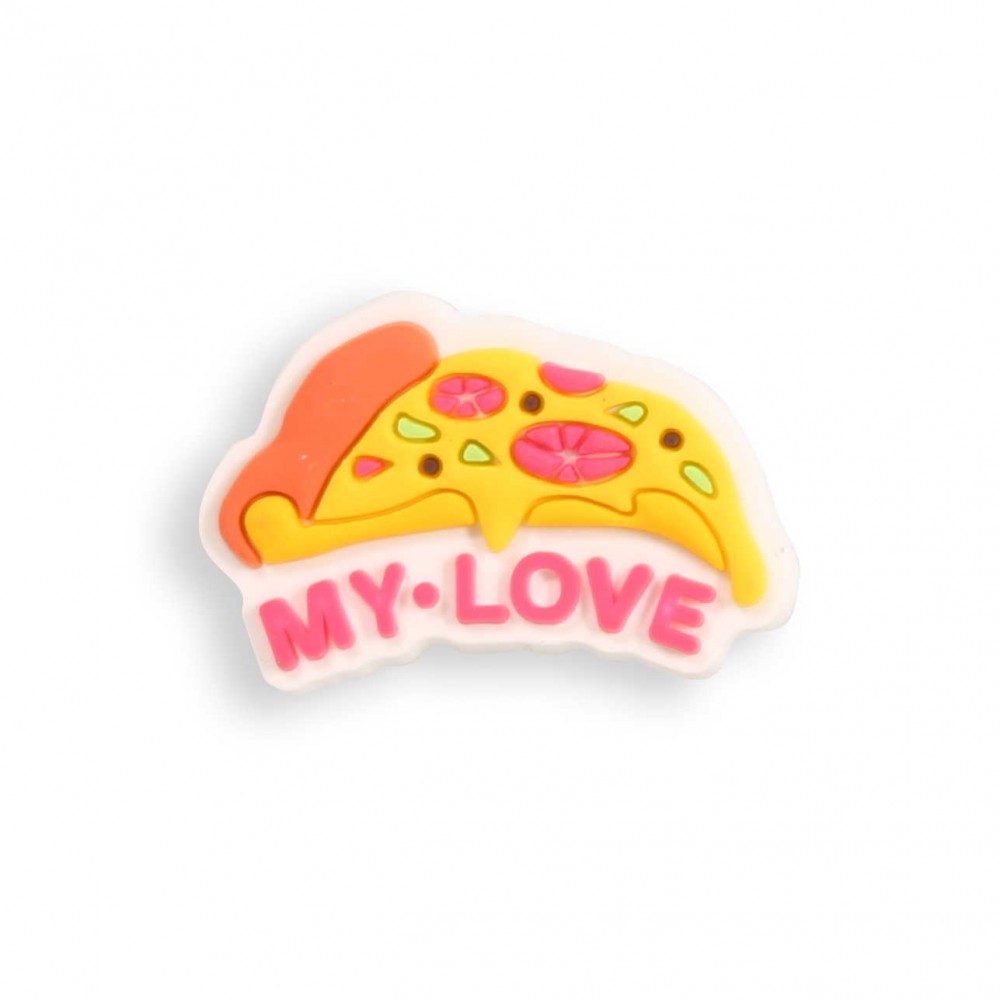 Charm bijou 3D pour coque avec trous style Crocs - Pizza My Love