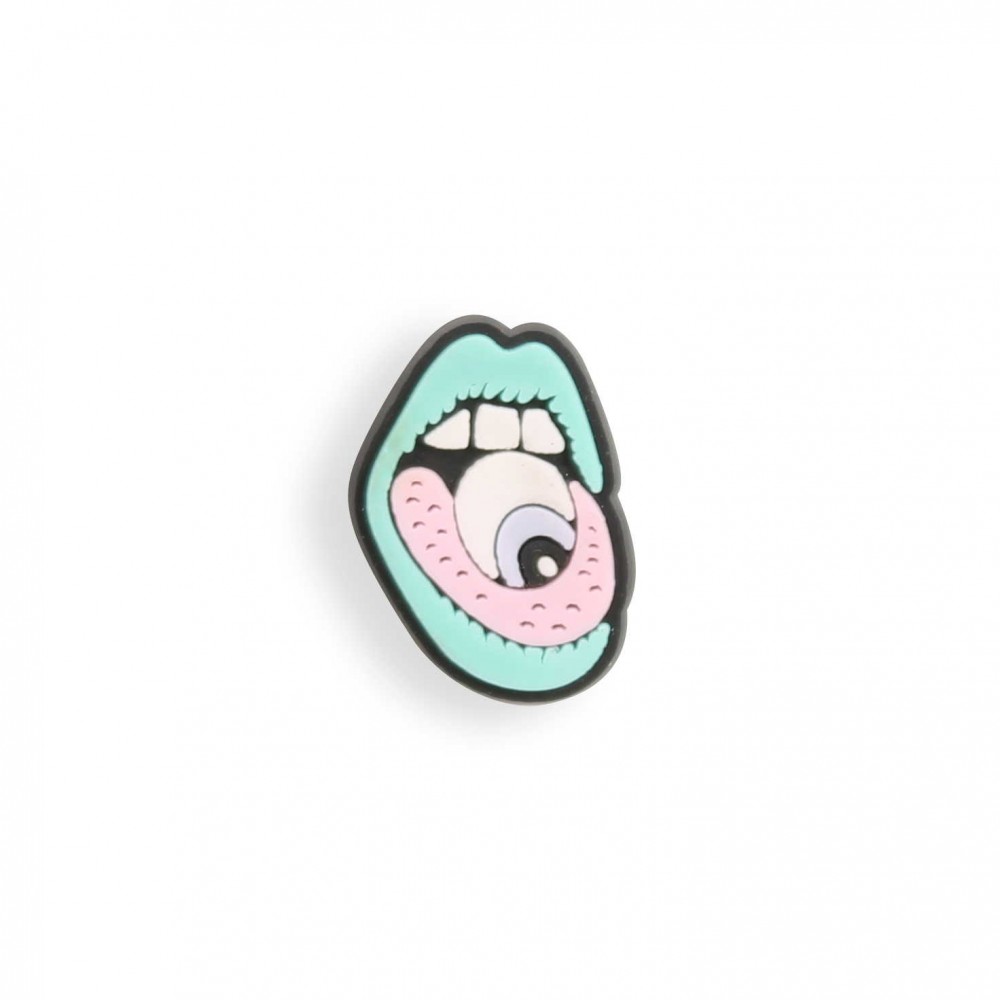 Charm bijou 3D pour coque avec trous style Crocs - Psychodelic Mouth