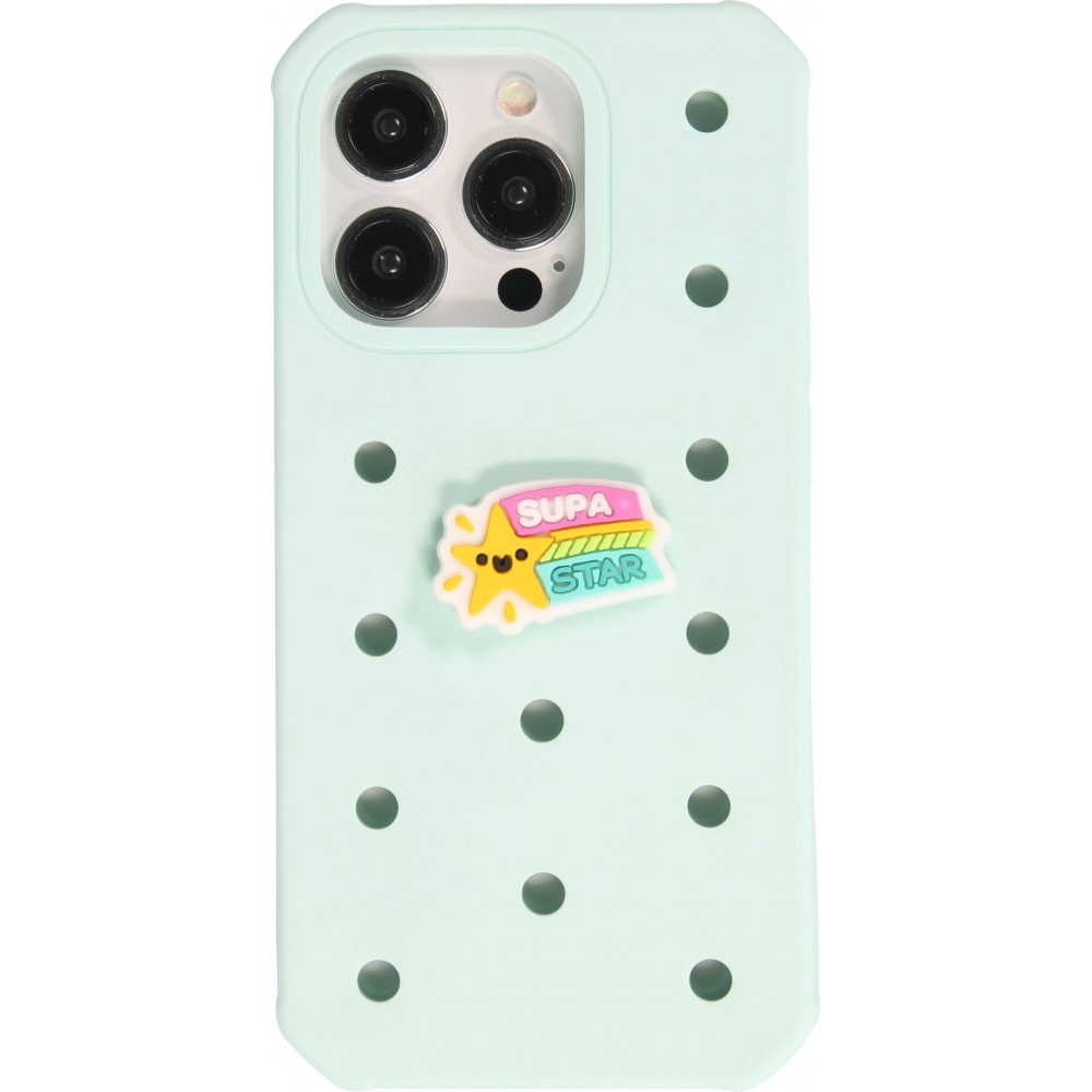 Charm bijou 3D pour coque avec trous style Crocs - Supa Star