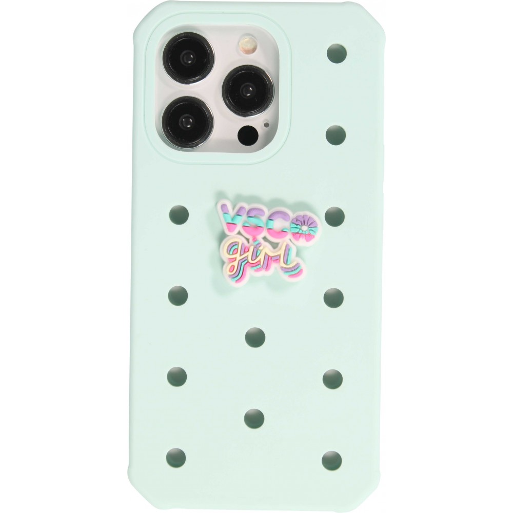 Charm bijou 3D pour coque avec trous style Crocs - VSCO Girl