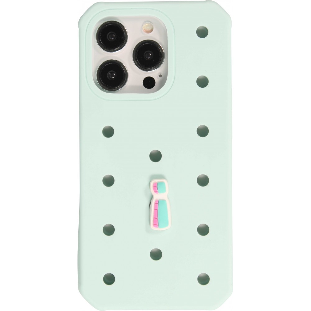 Charm bijou 3D pour coque avec trous style Crocs - Vibrant Letter