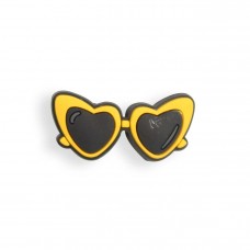 Charm bijou 3D pour coque avec trous style Crocs - Yellow Sunglasses