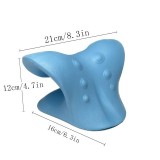Support cervical pour la relaxation locale et le massage des cervicales en plastique rigide - Bleu
