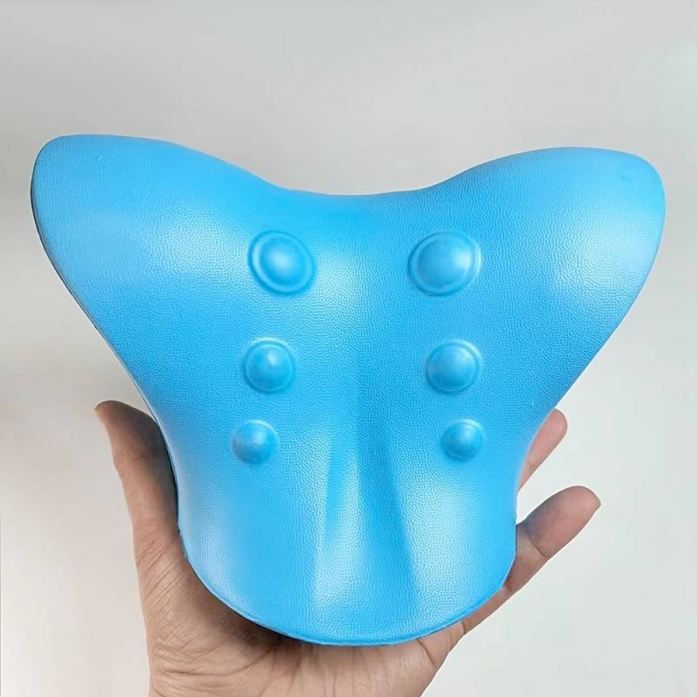 Support cervical pour la relaxation locale et le massage des cervicales en plastique rigide - Bleu