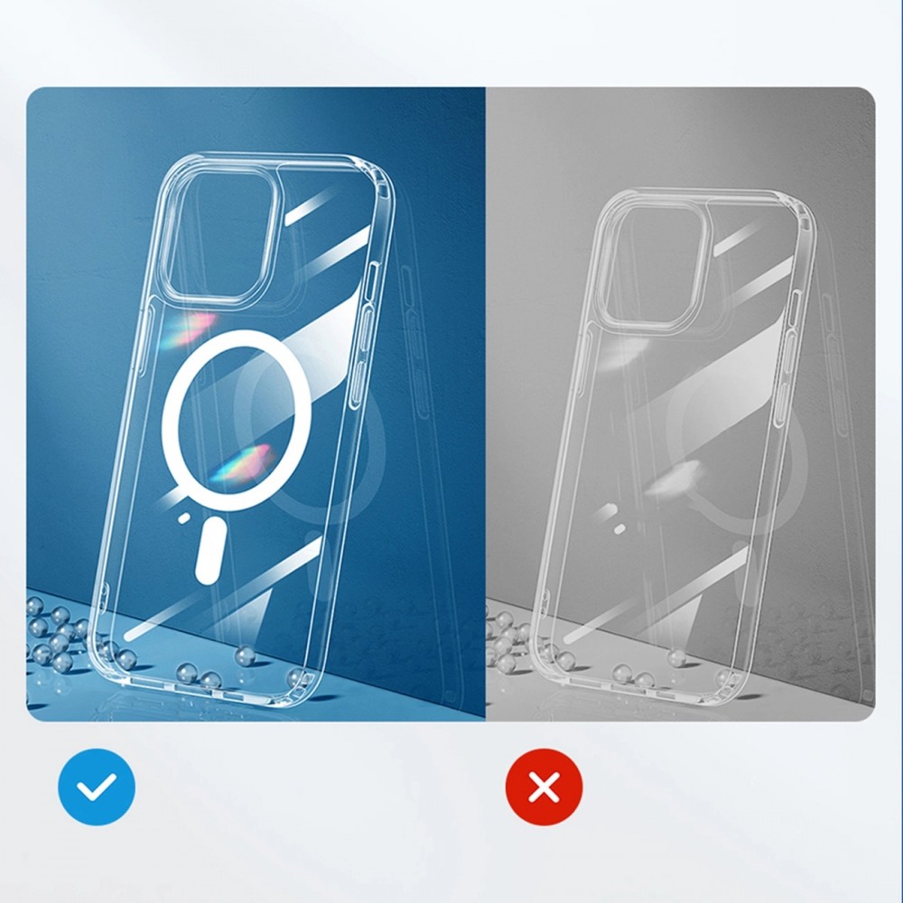 Support de téléphone voiture Joyroom avec chargeur inductif Qi 15W USB-C compatible MagSafe pour ventilation - Noir