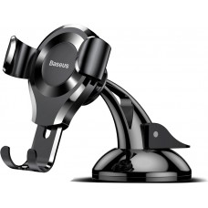 Support de voiture pour téléphone universel Gravity Baseus Osculum SUYL-XP01 pour pare-brise ou tableau de bord - Noir