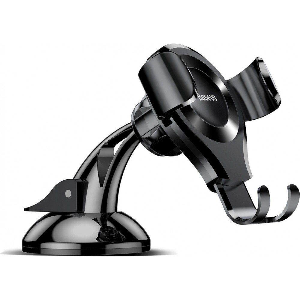 Support de voiture pour téléphone universel Gravity Baseus Osculum SUYL-XP01 pour pare-brise ou tableau de bord - Noir