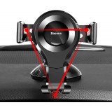 Support de voiture pour téléphone universel Gravity Baseus Osculum SUYL-XP01 pour pare-brise ou tableau de bord - Noir