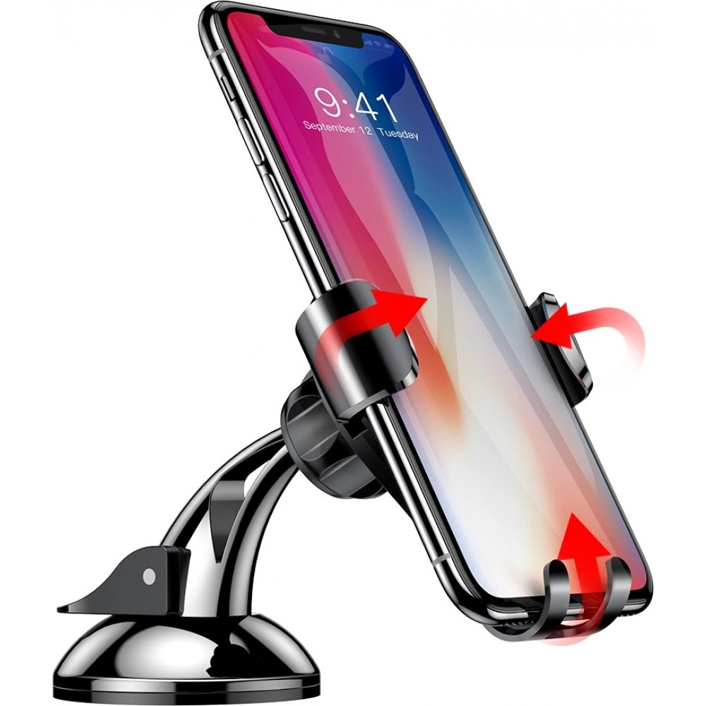 Support de voiture pour téléphone universel Gravity Baseus Osculum SUYL-XP01 pour pare-brise ou tableau de bord - Noir