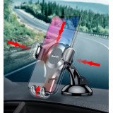 Support de voiture pour téléphone universel Gravity Baseus Osculum SUYL-XP01 pour pare-brise ou tableau de bord - Noir