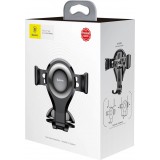 Support de voiture pour téléphone universel Gravity Baseus Osculum SUYL-XP01 pour pare-brise ou tableau de bord - Noir
