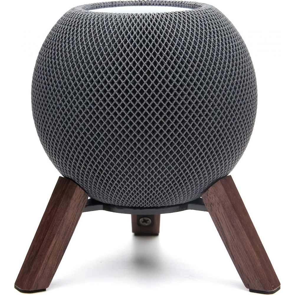Support en bois massif pour Apple HomePod Mini trépied métal et bois support de bureau polyvalent