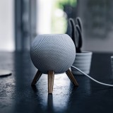 Support en bois massif pour Apple HomePod Mini trépied métal et bois support de bureau polyvalent