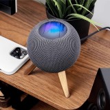 Support en bois massif pour Apple HomePod Mini trépied métal et bois support de bureau polyvalent