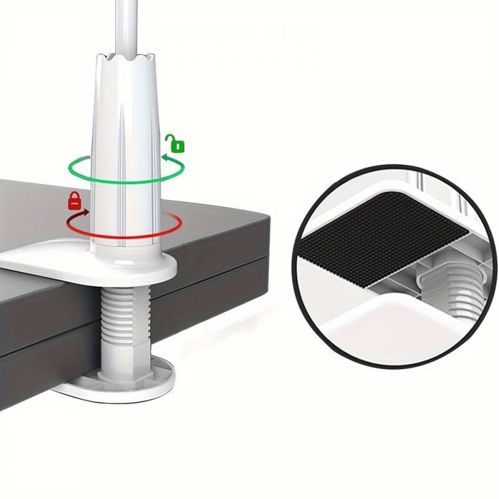 Support flexible et ajustable pour téléphone portable 1,3 mètre avec pince universelle pour bord de table - Noir