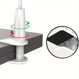 Support flexible et ajustable pour téléphone portable 1,3 mètre avec pince universelle pour bord de table - Noir