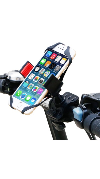 Support universel de téléphone pour vélo avec bande élastique pour une taille flexible